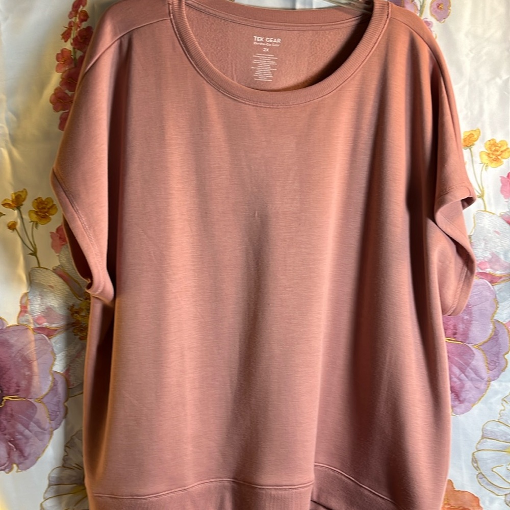 Pink Sweatshirt by Tek Gear Size 2X